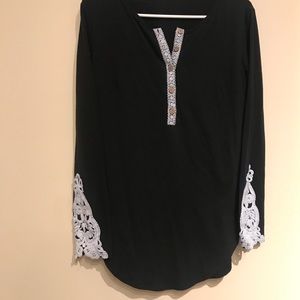 Long sleeve t-shirt with embellishments